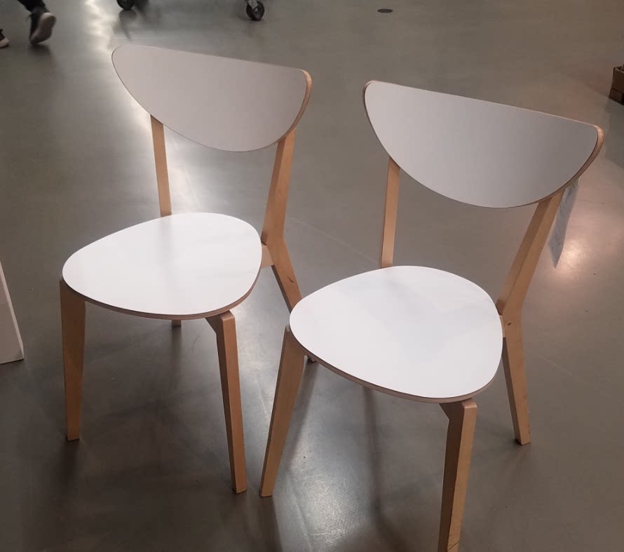 宜家家居ikea诺米米拉椅子餐椅座椅白色桦木国内餐椅