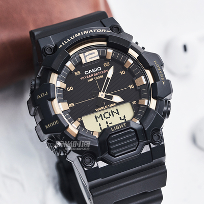 casio卡西欧手表男十年电力指针双显电子运动表hdc7009a3a3a2