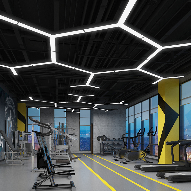 led健身房工业商场店铺房网健身造型吊灯办公室客厅吊灯