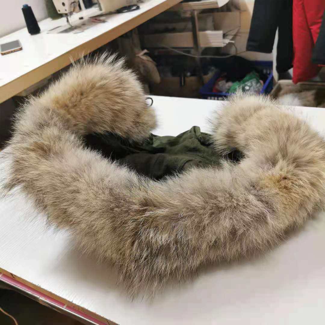 定做美军战地大衣郊狼毛领更换m51parkam65parkan3b毛领