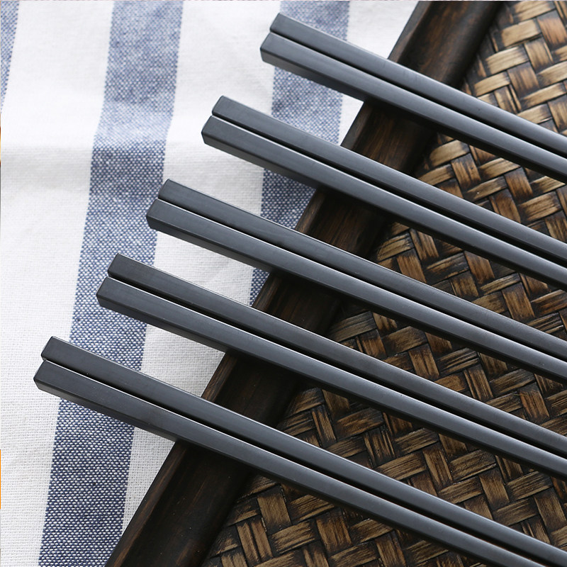 双枪合金简约时尚日式家用筷子新款pps玻纤筷子