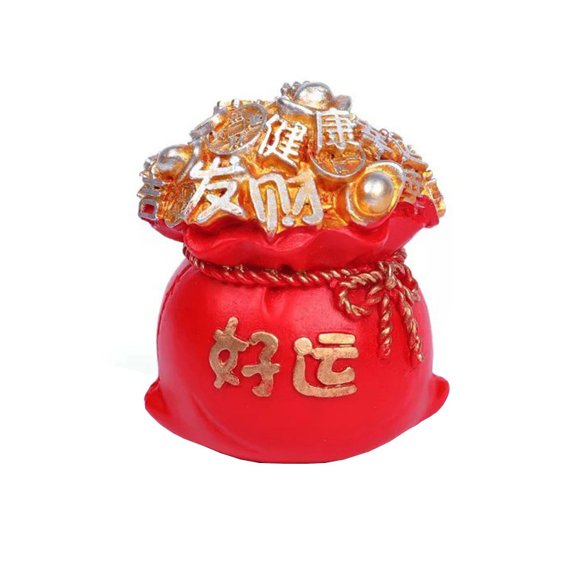 新年好运福袋摆件福到运来万事胜意大吉大利生意兴隆财神节日装扮用品