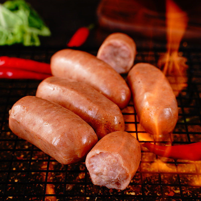 俄罗斯风味黑胡椒火山石烤肠地道纯肉热狗早餐香肠烧烤下酒菜250g