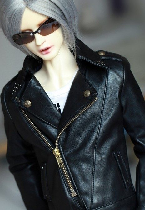 bjdsd背心印花机车皮衣团购铆钉复古大叔bjd娃娃