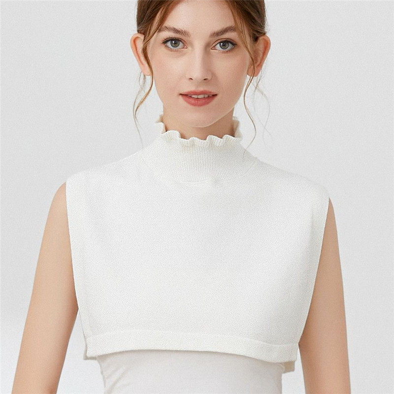 冬季脖套颈椎针织高领保暖围脖羊毛木耳毛衣假领