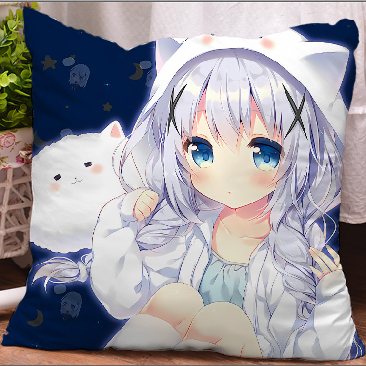 请问您今天要来点兔子吗动漫抱枕香风智乃方枕沙发靠垫多图可选