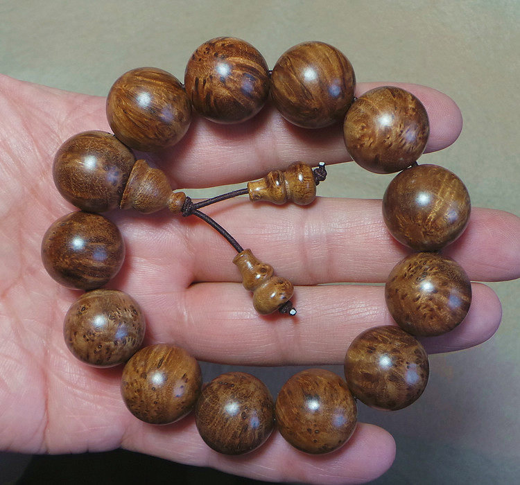 麻梨疙瘩手持手串佛珠1.8cm满花老精品一物一拍佛珠
