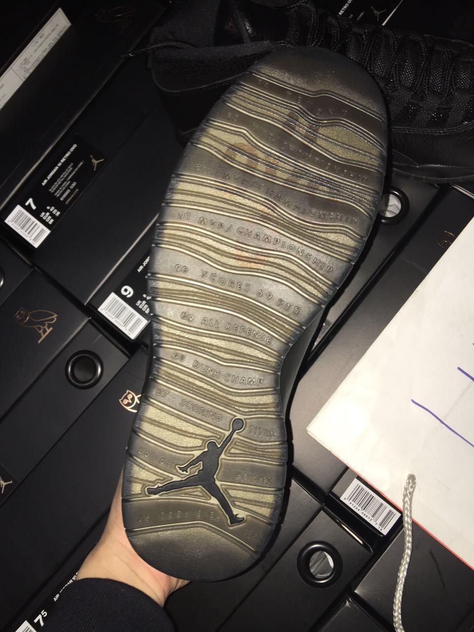 aj10 ovo air jordan 10 black ovo 乔十 猫头鹰819955-030