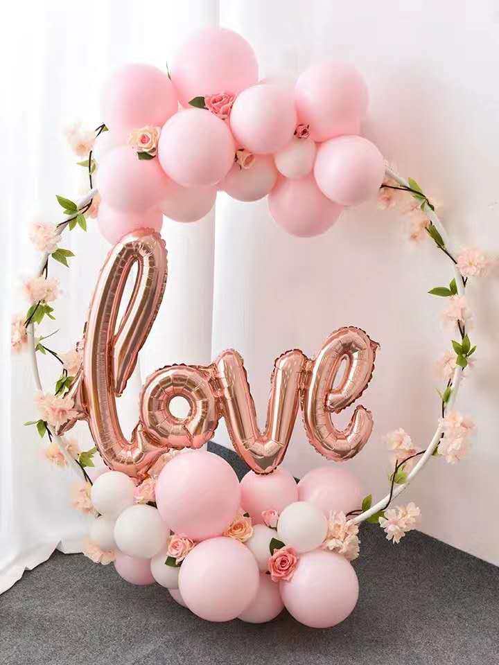 40寸大号小号连体love字母婚房布置气球情人节活动求婚铝箔连体球