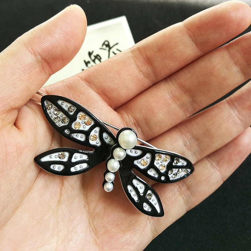 法国亚历山大同款蜓蜓玉立系列边夹青蛙夹一字边夹少女成人发饰品