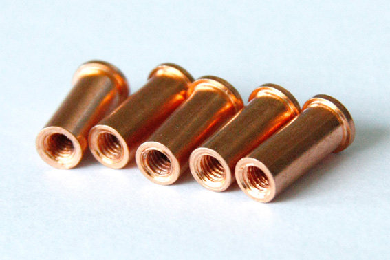 螺母镀铜点焊焊接m5螺纹内牙铜钉螺母