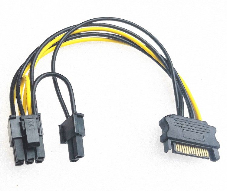 显卡全新sata电源线8pin供电电线串口转接接线转接头