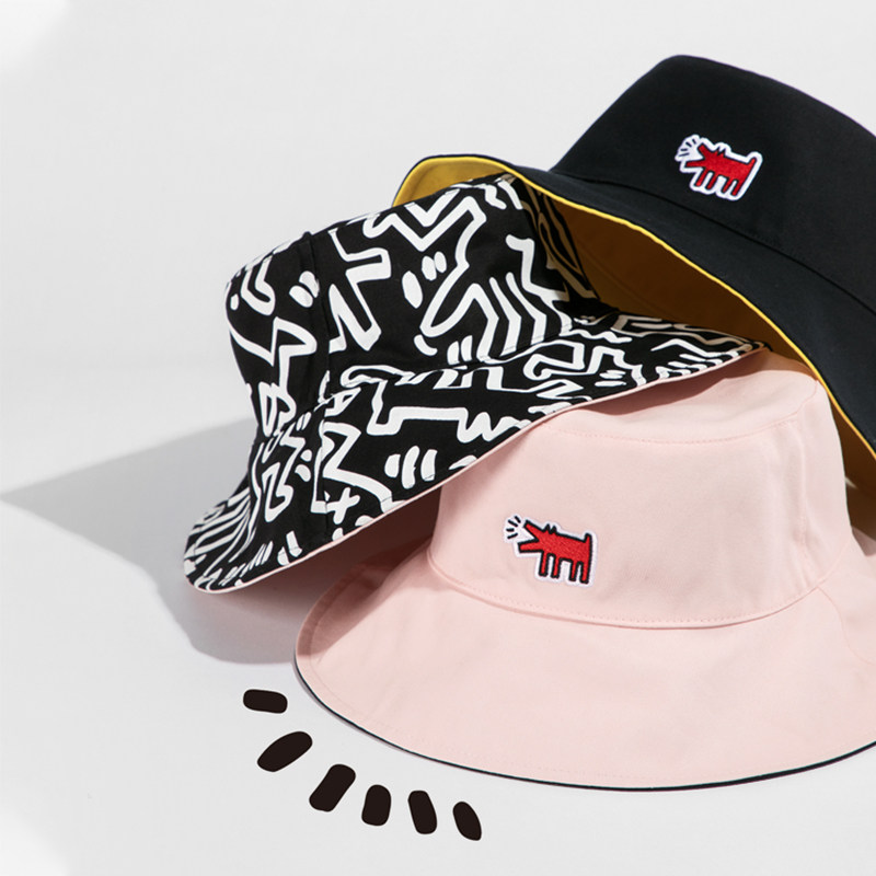 nome诺米家居keithharing联名渔夫时尚涂鸦男女帽子