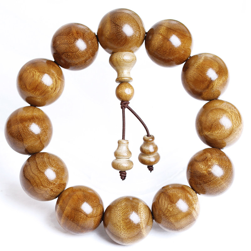 捡漏水波波纹金丝楠木20mm小叶桢楠佛珠手串手串