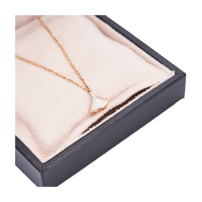 饰品5折新宝宝格丽18k玫瑰金白贝母扇子双链手链