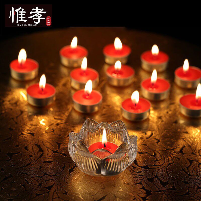 致福平安佛具无烟蜡烛酥油油灯4小时无味佛前供灯无味蜡烛