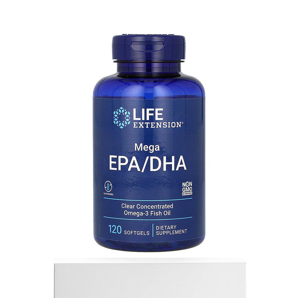 混合物120粒 香港直发life extension浓缩欧米伽3鱼油