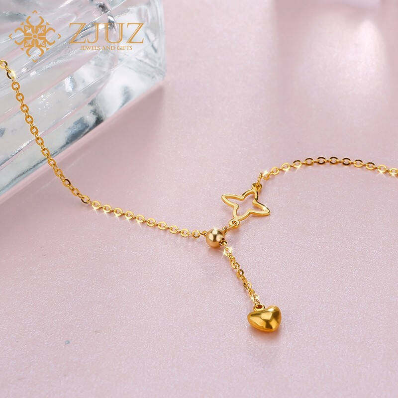 手链18k金手链四叶草物语彩金黄金女可调节au750k手链