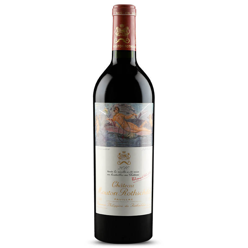 js100分2010年木桐酒庄正牌红葡萄酒750ml1瓶mouton干红静态葡萄酒