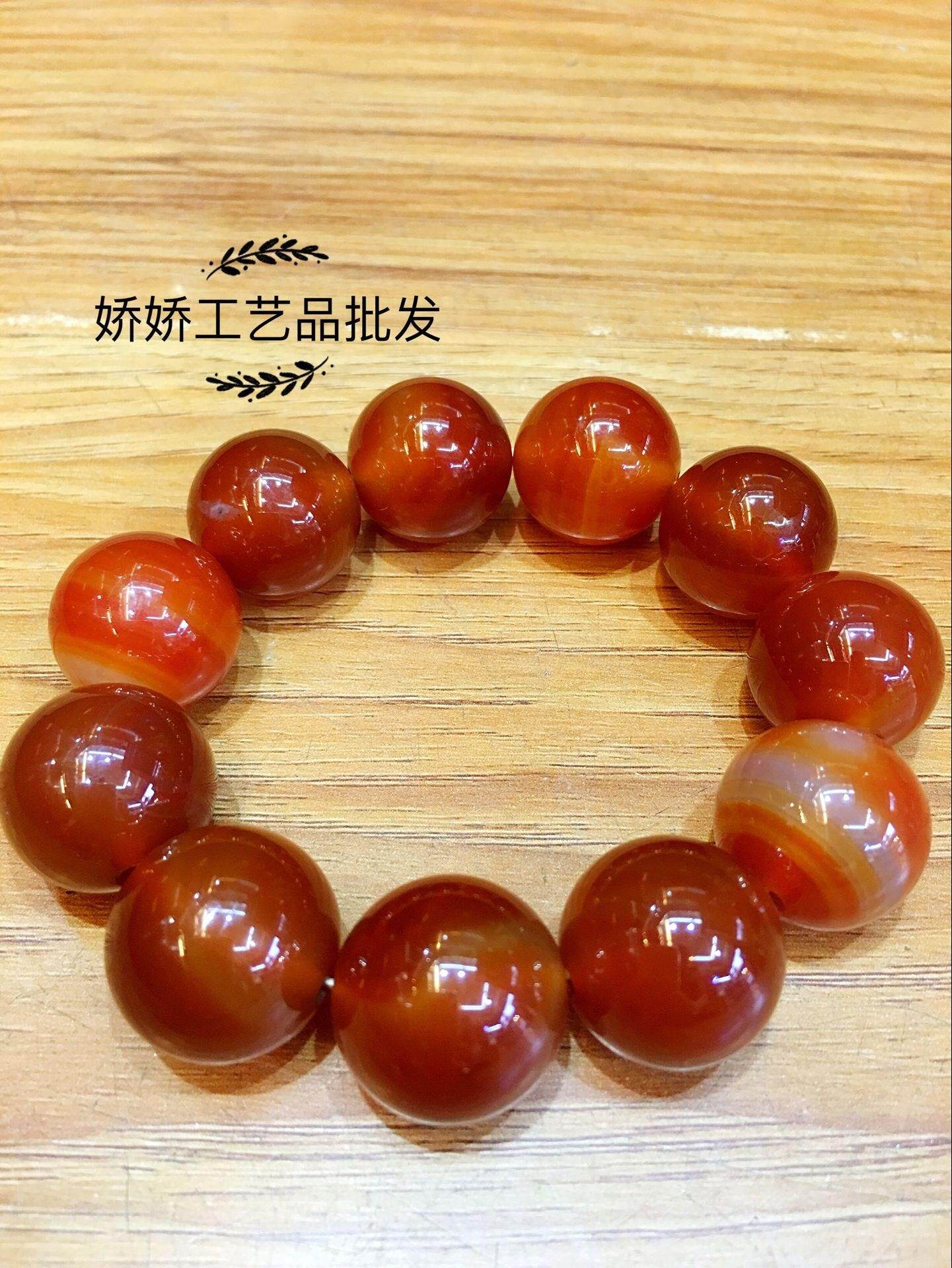 玛瑙兽志南京天然雨花石手链原石手串转运送男女手链