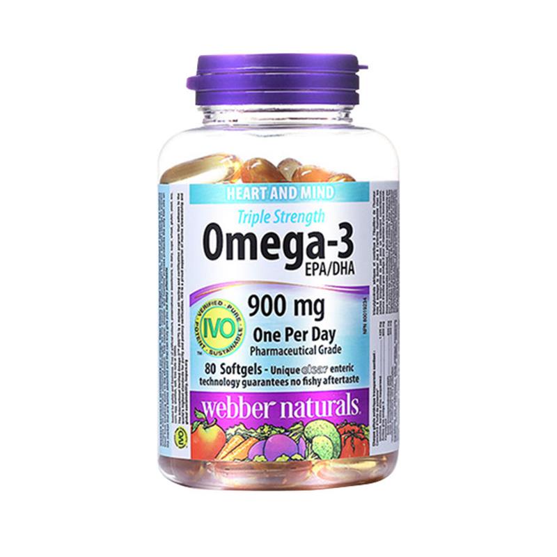 加拿大进口鱼油不饱和ω3欧米伽中老年人平衡油韦博omega3脂肪酸