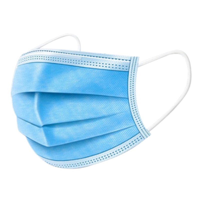 高品质50只一次性三层防护熔喷布口罩