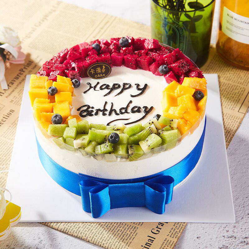 长沙水果cake新鲜拼盘生日蛋糕同城速递送货上门苏州新鲜生日蛋糕