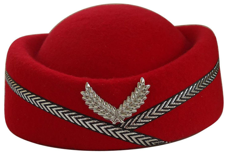 街头潮酷纯羊羊毛时尚高档空姐酒店礼帽礼仪帽子