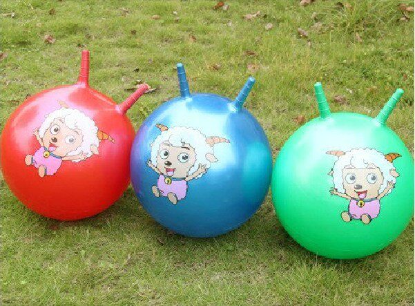 早教幼儿园儿童感统教具羊角角球跳跳球喜洋洋充气跳跳玩具