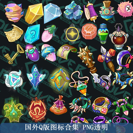 游戏ui素材图标设计素材日韩版手iconpng设计素材