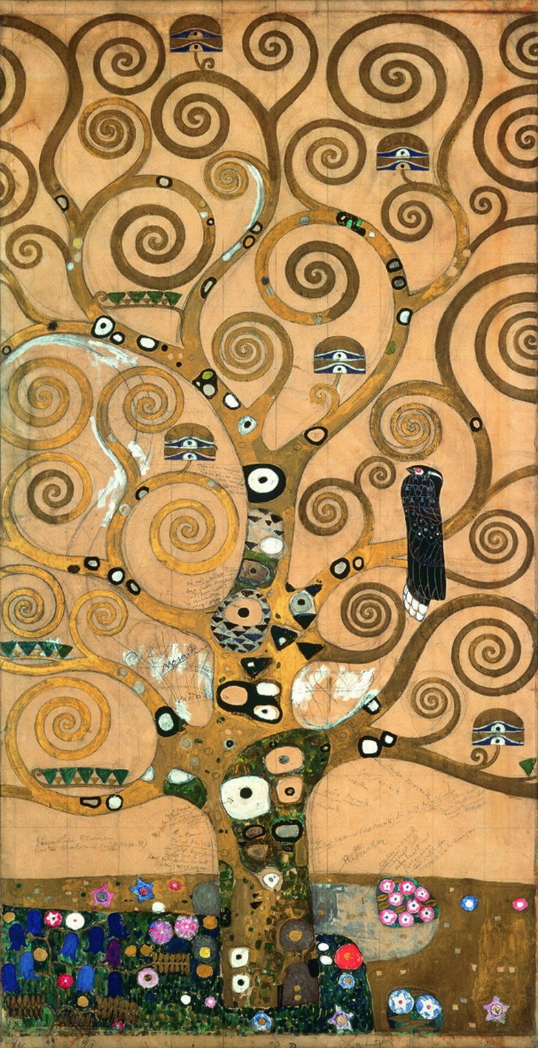 油画客厅装饰画壁画欧式抽象生命之树100cm油画