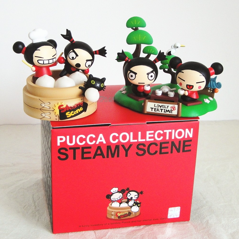 公仔pucca中国娃娃汽车汽车装饰装饰品办公室摆件主题手办摆件