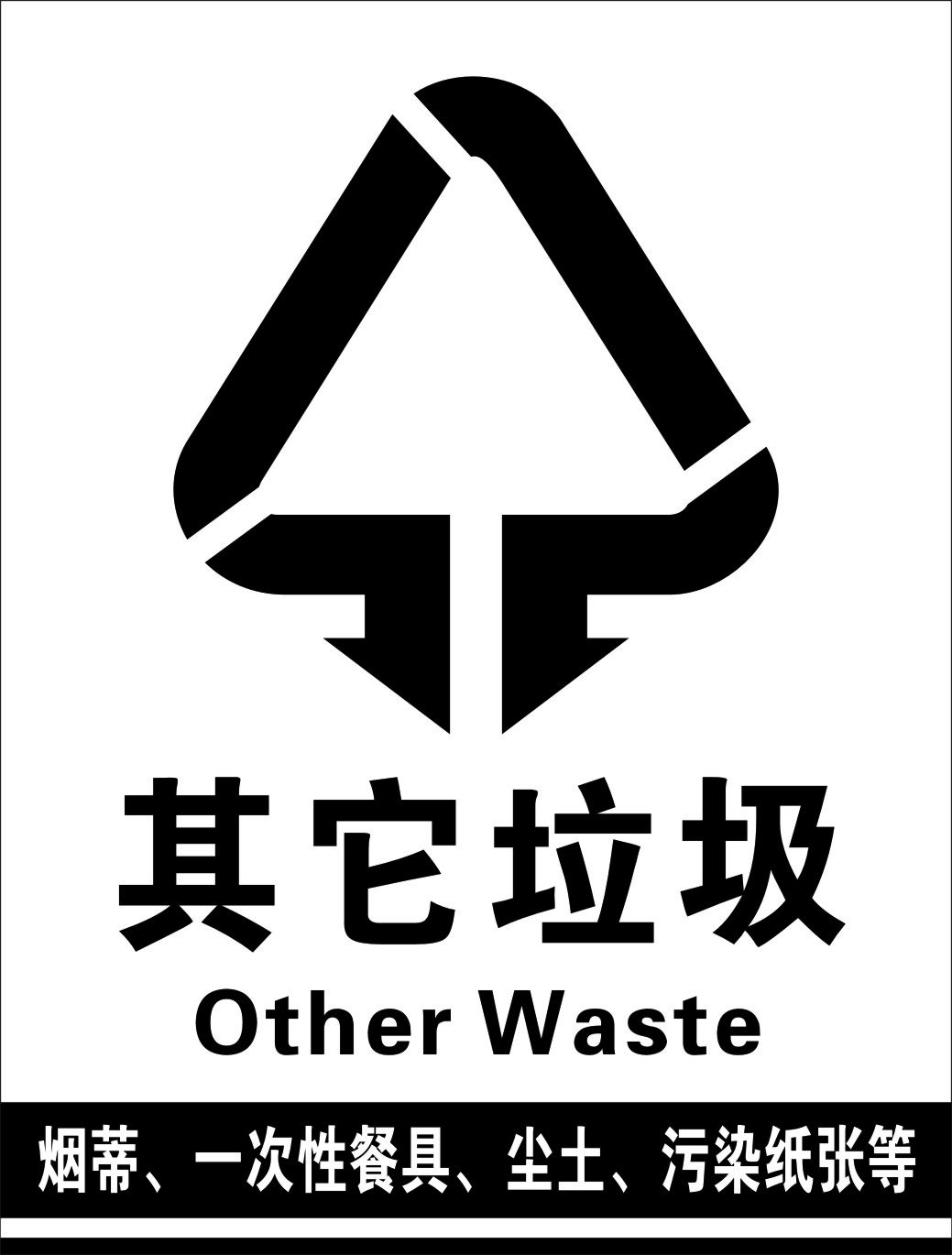 垃圾分类其它标志标贴标签安全标牌标志牌贴纸标志牌