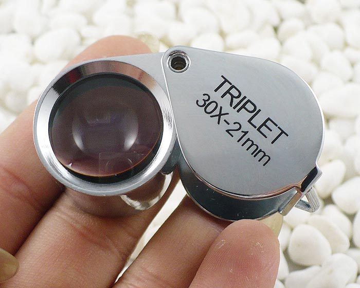 10倍左右珠宝高倍古玩地质折叠迷你鉴定放大镜放大镜