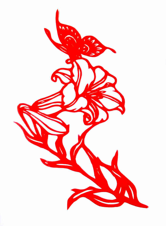 剪纸楚艺窗花工艺品蝴蝶中国特色手工艺家居家居装饰装饰画剪纸