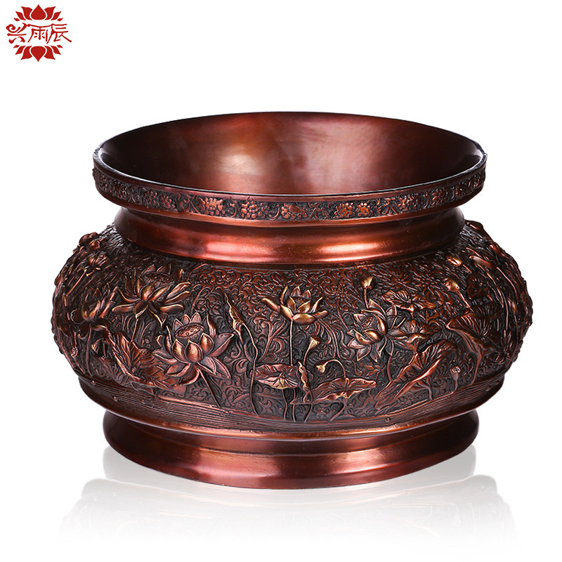 香炉供奉纯铜家用供佛烧香熏香聚宝盆家居装饰摆设摆件
