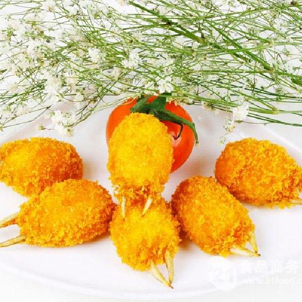 京鲁远洋芙蓉蟹爪900g黄金蟹钳裹粉油炸速食西餐半成品35枚