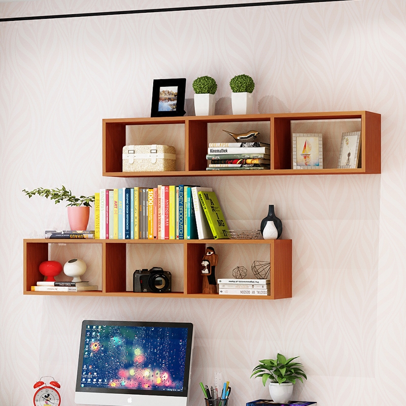 书架创意客厅卧室墙上图书馆陈列壁挂隔板置物架搁板