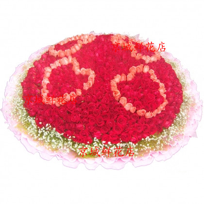 1314朵红玫瑰玫瑰花大型花束鲜花同城北京房山朝阳鲜花速递同城