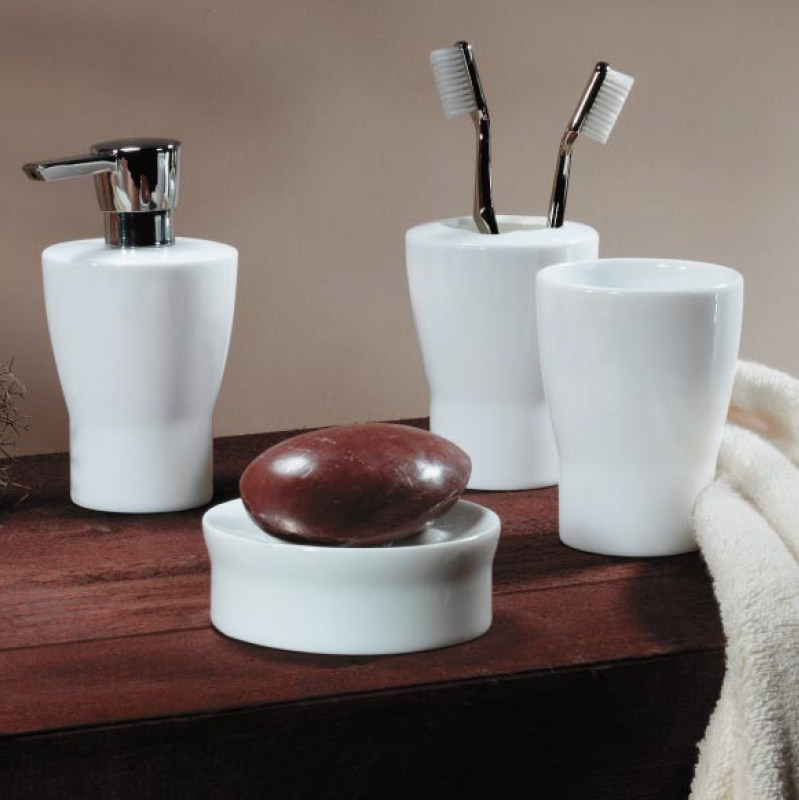 spirella丝普瑞创意阿波罗陶瓷欧式卫浴四件件套刷牙浴室用品套件
