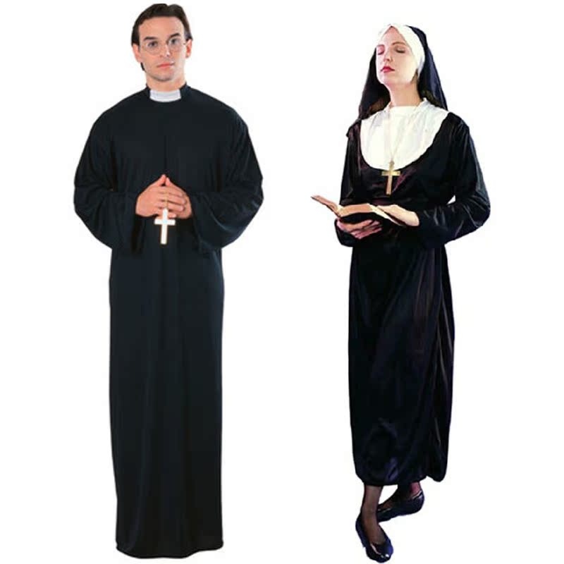 服装万圣节耶稣话剧传教士牧师玛利亚教皇神父修女服饰