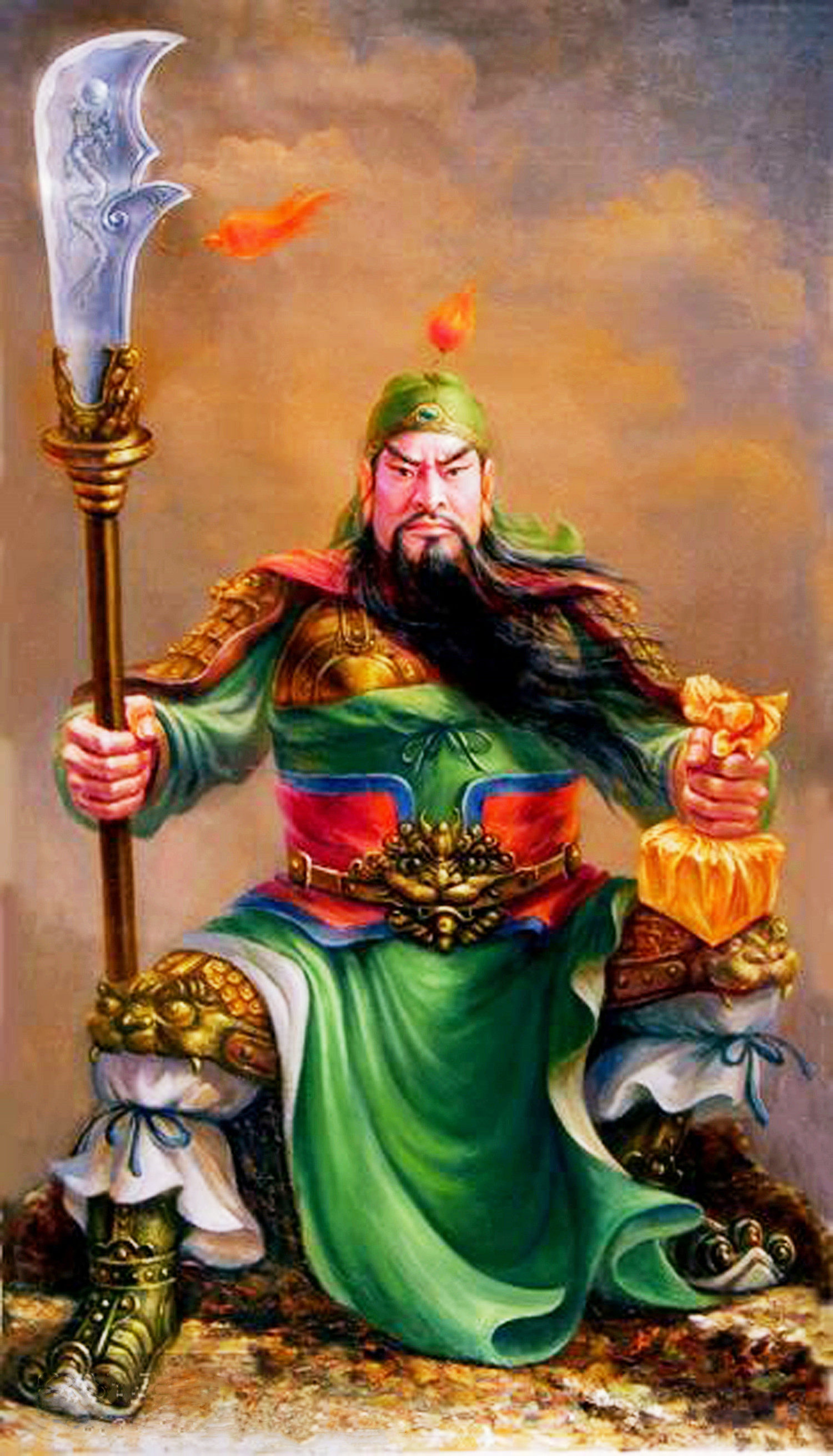 印布线绣佛教十字绣定做定制任意尺寸关帝法相十字绣套件