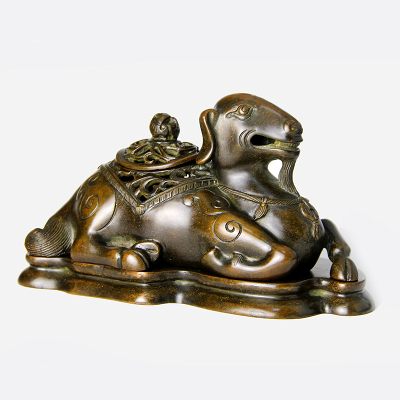 见素香坊陈巧生制羊鐏薰炉生肖家居收藏香具苏州非遗铜器7