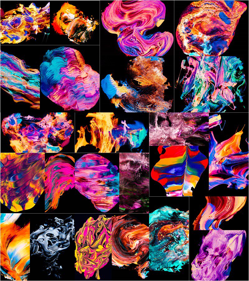 jpg素材美化24张油彩喷溅创意海报设计背景广告设计素材