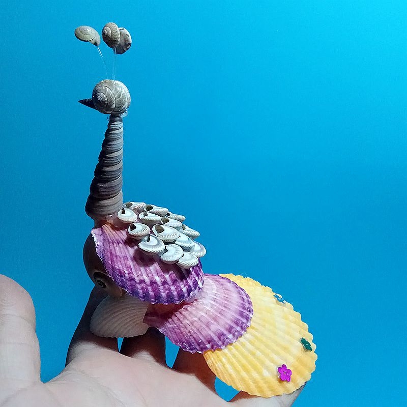 海螺工艺品贝壳小孔孔雀茶壶手工手工制制作diy海螺