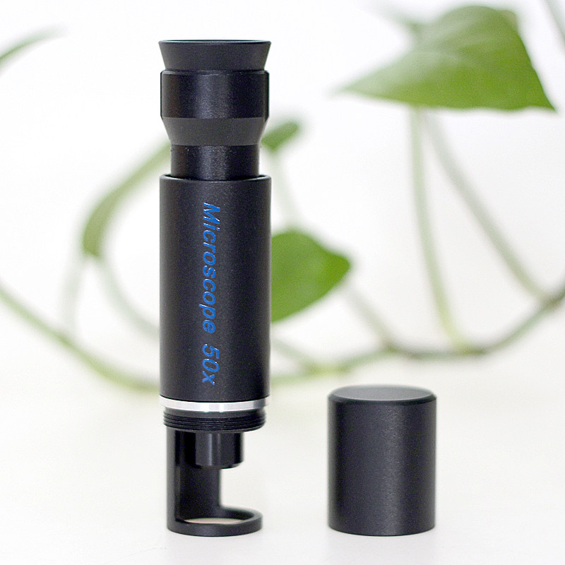 全金属50倍放大镜 便携显微镜  瓷器珠宝玉石