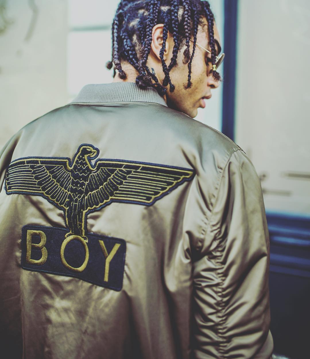 英版 BOY LONDON 正品保证 男女同款 新款植绒背飞鹰MA1夹克