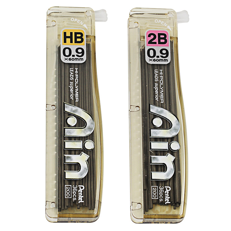 日本pentel派通c259铅芯0.9mm自动铅笔笔芯细腻替芯