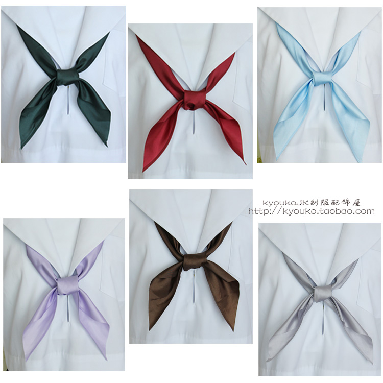 领巾梗豆物语jk制服三角金鱼草领结水手水色领结