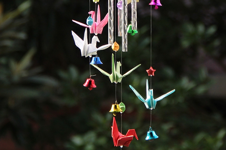 diy材料幸运星千纸鹤风铃房地产暖场亲子活动学生风铃及配件
